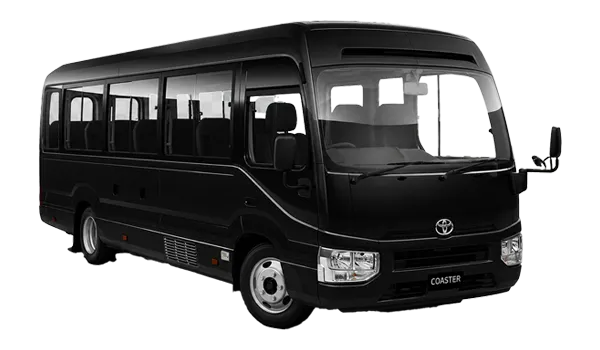 Toyota Coaster chauffeur bus for corporate group travel